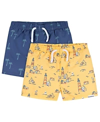 Gerber Toddler Boys 2-Pack Swim Trunks