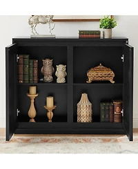 Clihome Modern Sideboard Cabinet with 2 Outlet Holes, Buffet Cabinet with Storage, Storage Cabinet