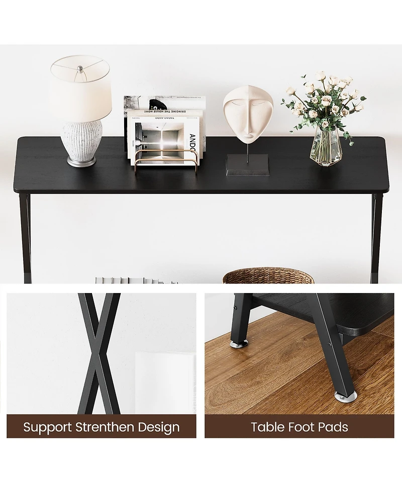 gaomon 2-Tier Narrow Farmhouse Sofa Table