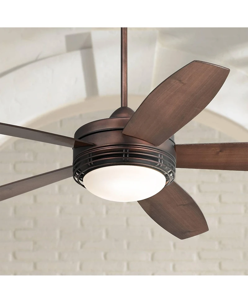 Casa Vieja 60" Province Bronze Led Fan 12-In Rod for 10-Ft Ceiling with Remote