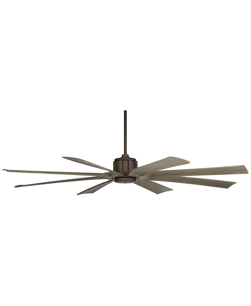 Possini Euro Design 70" Defender Industrial Rustic Indoor Outdoor Ceiling Fan Remote