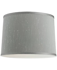 Springcrest Set of 2 Drum Lamp Shades Medium 13" Top x 14" Bottom x 10" High Spider with Replacement Harp and Finial Fitting