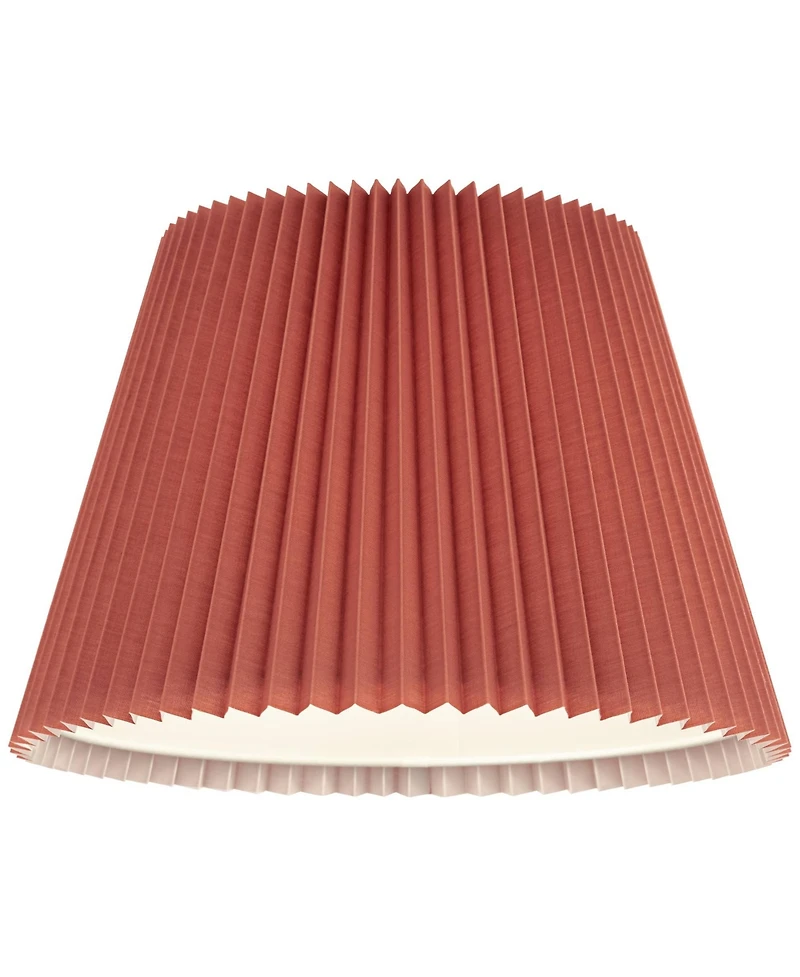 Springcrest 9" Top x 14 1/2" Bottom x 10" High x 10" Slant Lamp Shade Replacement Wide Pleated Spider Harp Finial