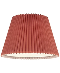 Springcrest 9" Top x 14 1/2" Bottom x 10" High x 10" Slant Lamp Shade Replacement Wide Pleated Spider Harp Finial