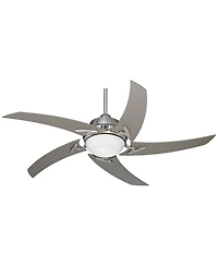 Casa Vieja 52" Capri Brushed Nickel Led Ceiling Fan with 12" Rod