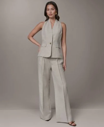 Donna Karan New York Womens One Button Vest High Waisted Pants