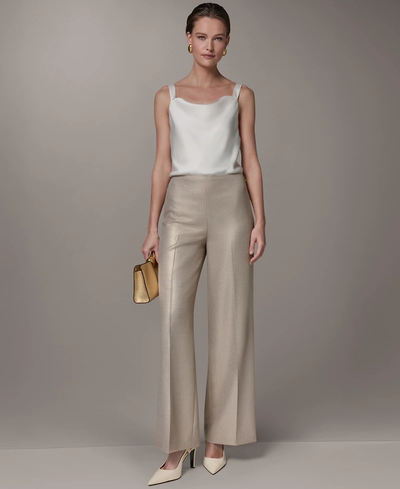 Donna Karan New York Women's Metallic Wide-Leg Pants