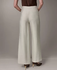 Donna Karan New York Women's Mid-Rise Wide-Leg Pants