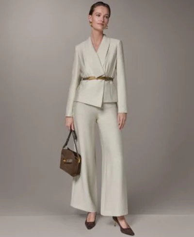 Donna Karan New York Novelty Belted Jacket Wide Leg Pants