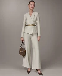 Donna Karan New York Novelty Belted Jacket Wide Leg Pants
