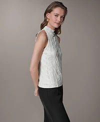 Donna Karan New York Women's Textured Mock Neck Top