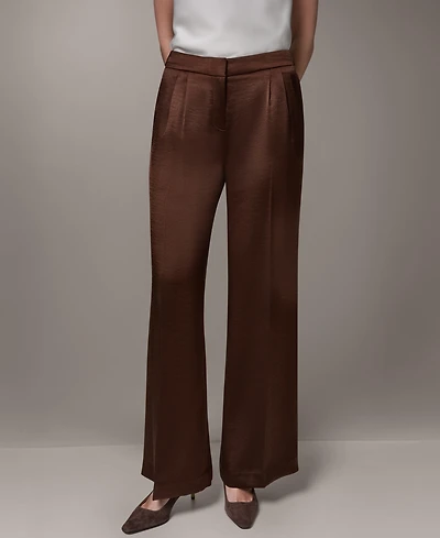 Donna Karan New York Women's High-Rise Wide-Leg Pants
