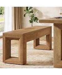 Tribesigns Dining Bench, Farmhouse Wooden Shoe Bench for Entryway, Dining Room, Living Room, End of Bed