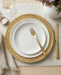 American Atelier Linear Charger Plate 12 Piece Dinnerware Set, Service for