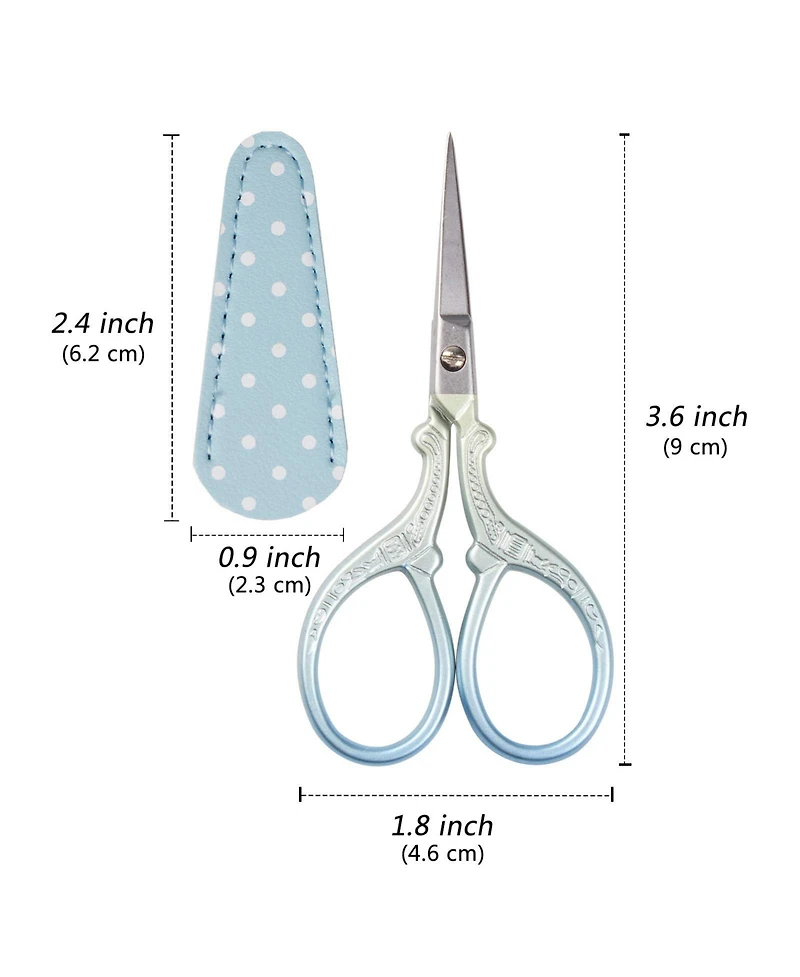 Gnuadz Embroidery Scissors Leather Sheath Sewing Crafting Needlework Diy Tools Dressmaker Cross Knitting Threading Art Work