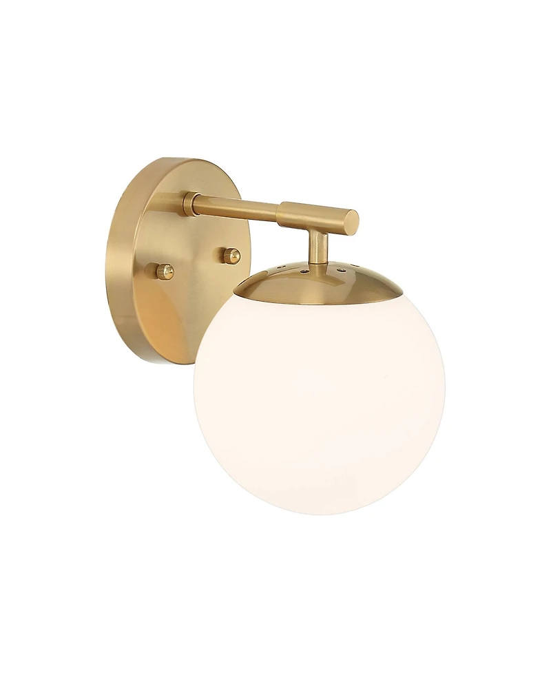 Possini Euro Design Meridian Modern Wall Light Sconces Set of 2 Hardwire 6" Fixture Frosted Glass for Bedroom Bathroom
