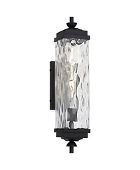 John Timberland Valentino 22" High Modern Outdoor Wall Light Fixture Mount Porch House Weatherproof Metal Water Glass Shade