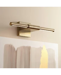 Possini Euro Design Anthony 17" High Modern Picture Wall Lamp Light Fixture Mount Living Room Indoor Led Antique Brass