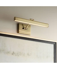 Possini Euro Design Henry 17" High Modern Picture Wall Lamp Light Fixture Mount Living Room Indoor Led Antique Brass