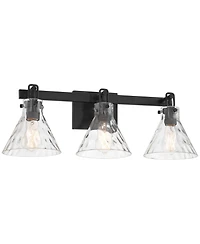 Possini Euro Design Ishii 26" High 3 Light Bathroom Vanity Wall Lamp Light Fixture Mount Over The Sink Mirror Matte