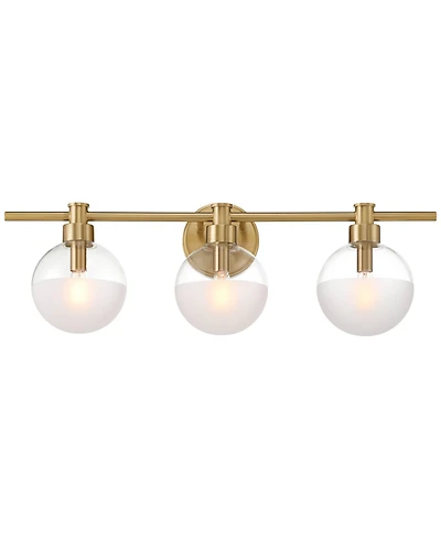 Possini Euro Design Possini Euro Leggio 27" Wide Warm Brass 3-Light Bath Light