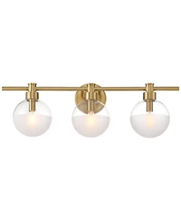 Possini Euro Design Possini Euro Leggio 27" Wide Warm Brass 3-Light Bath Light
