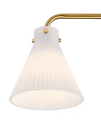 Possini Euro Design Possini Euro Cielo 33" Wide Warm Brass 4-Light Bath Light