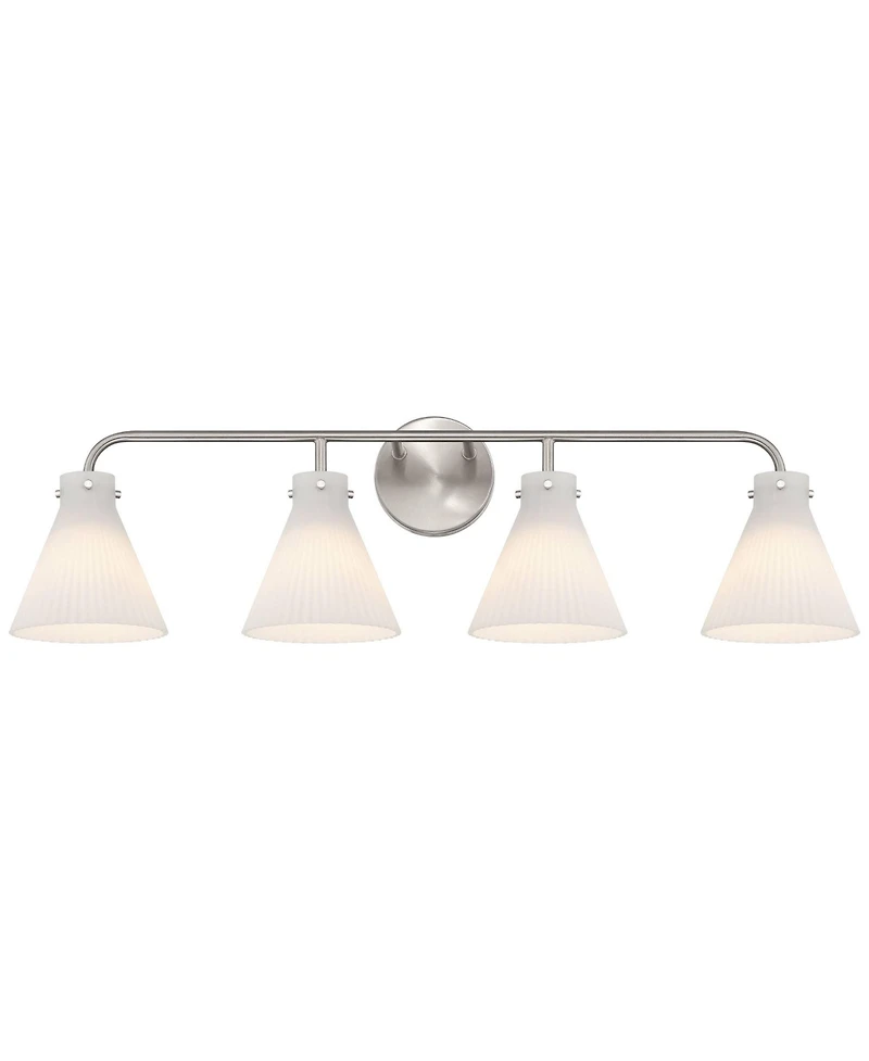 Possini Euro Design Possini Euro Cielo 33" Wide Brushed Nickel 4-Light Bath Light