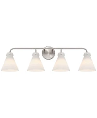 Possini Euro Design Possini Euro Cielo 33" Wide Brushed Nickel 4-Light Bath Light
