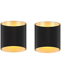Possini Euro Design Everard 10" High Modern Outdoor Wall Light Fixture Mount Porch House Exterior Set of 2 Led Bulb