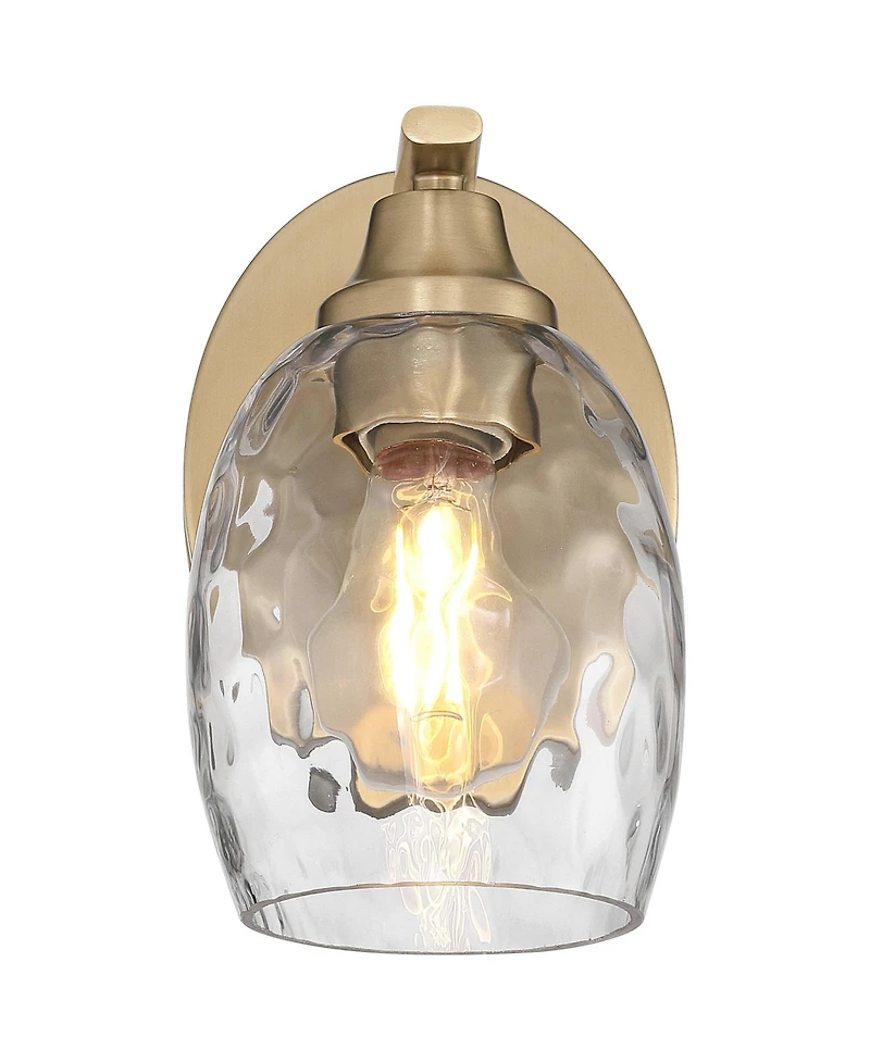 Possini Euro Design Possini Euro Stellan 8 1/2" High Satin Brass Water Glass Wall Sconce