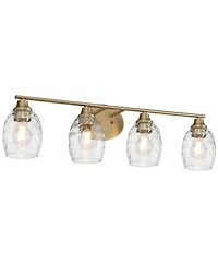 Possini Euro Design Possini Euro Stellan 30 1/2"W Satin Brass 4-Light Bath Vanity Light