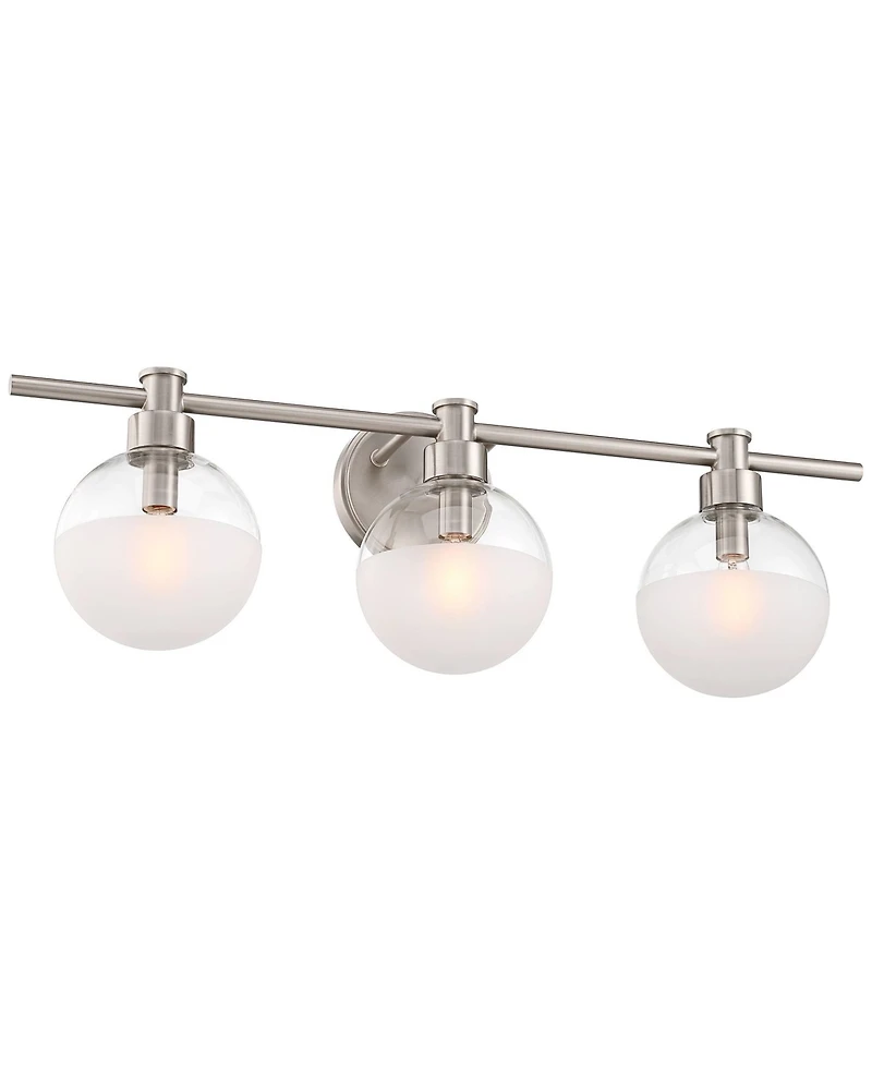 Possini Euro Design Possini Euro Leggio 27" Wide Brushed Nickel 3-Light Bath Light