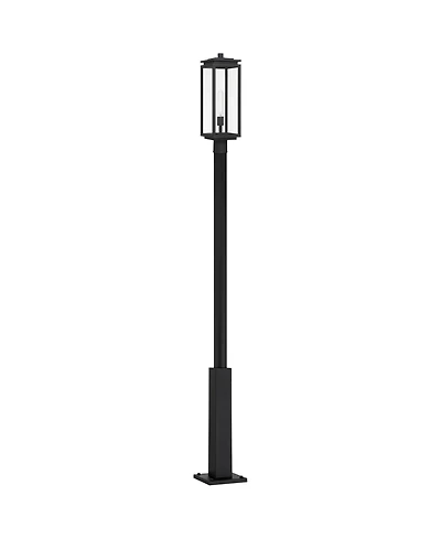 Possini Euro Design Possini Euro Atkins 99 1/4"H Die Cast Matte Black Outdoor Post Light