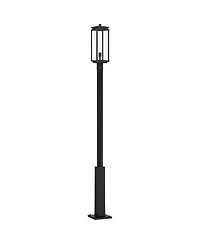 Possini Euro Design Possini Euro Atkins 99 1/4"H Die Cast Matte Black Outdoor Post Light