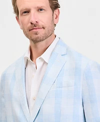 Club Room Men's Plaid Linen Blazer, Macy's Exclusive - Jacket Soft Yd