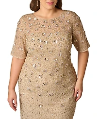 Adrianna Papell Plus Embellished Sheath Dress