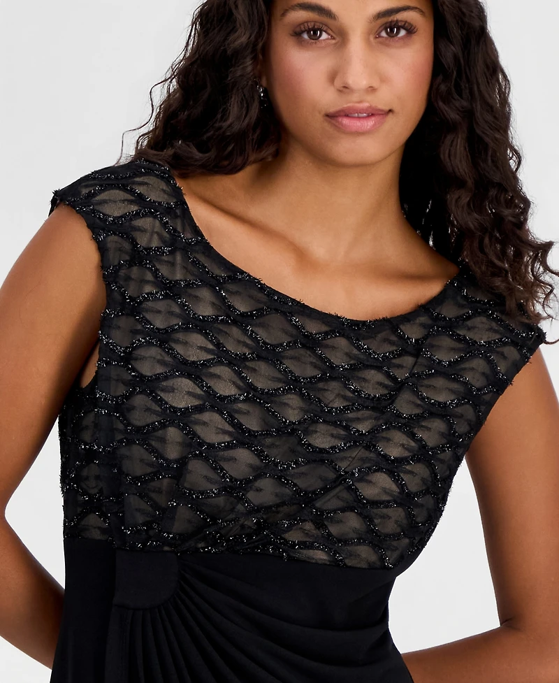 Connected Petite Embellished Empire-Waist Dress