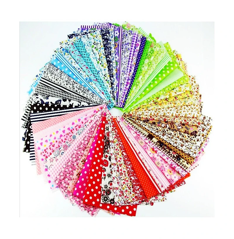 Gnuadz 60 4" X 4" Craft Fabric Squares Patchwork Dot Pattern Diy Sewing Quilting