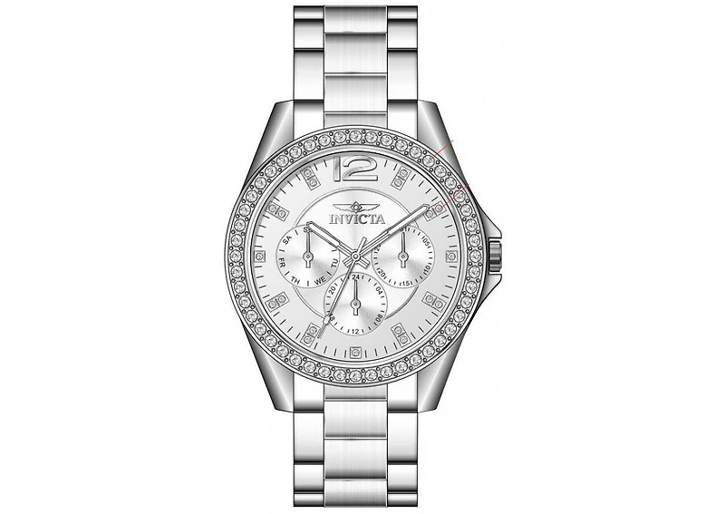 Invicta Women's 50108 Angel Quartz VH63 Silver Dial Watch