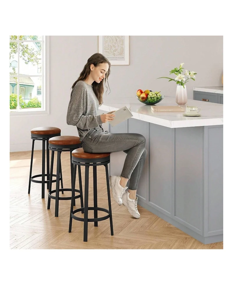 gaomon Dining Chair 4 Pcs Home Kitchen 360 Degrees Swivel Bar Stool Set Of 4 for Kitchen Dining Room