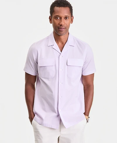 Club Room Men's Double Pocket Oxford Short-Sleeve Shirt, Macy's Exclusive