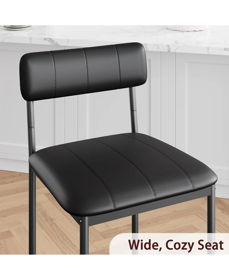 gaomon Dining Chair Bar Stools Set of 2 - Counter Height Bar Stools for Kitchen Dining Room