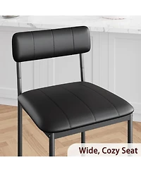 gaomon Dining Chair Bar Stools Set of 2 - Counter Height Bar Stools for Kitchen Dining Room