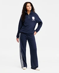 Love Tribe Juniors' Hello Kitty Match Quarter-Zip Sweatshirt