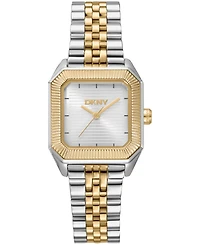 Dkny Women's Signature Shape Quartz Two-Tone Stainless Steel Bracelet Watch 27x34mm