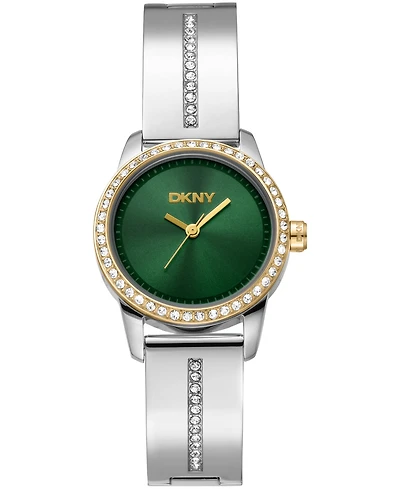 Dkny Women's Half Bangle Quartz Two-Tone Stainless Steel Watch 28mm