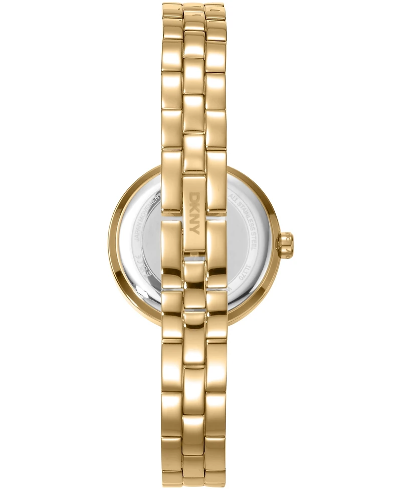 Dkny Women's Half Bangle Quartz Gold-Tone Stainless Steel Watch 26mm