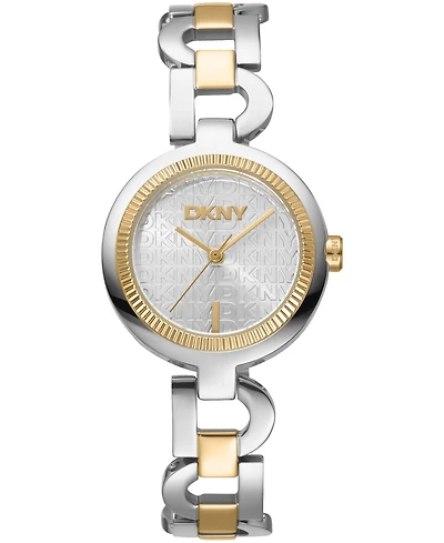 Dkny Women's Open Link Quartz Two-Tone Stainless Steel Bracelet Watch 28mm