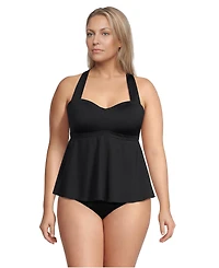 Lands' End Women's Sweetheart Fauxkini One Piece